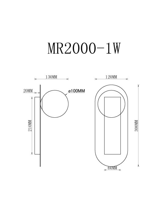 Бра MyFar MR2000-1W