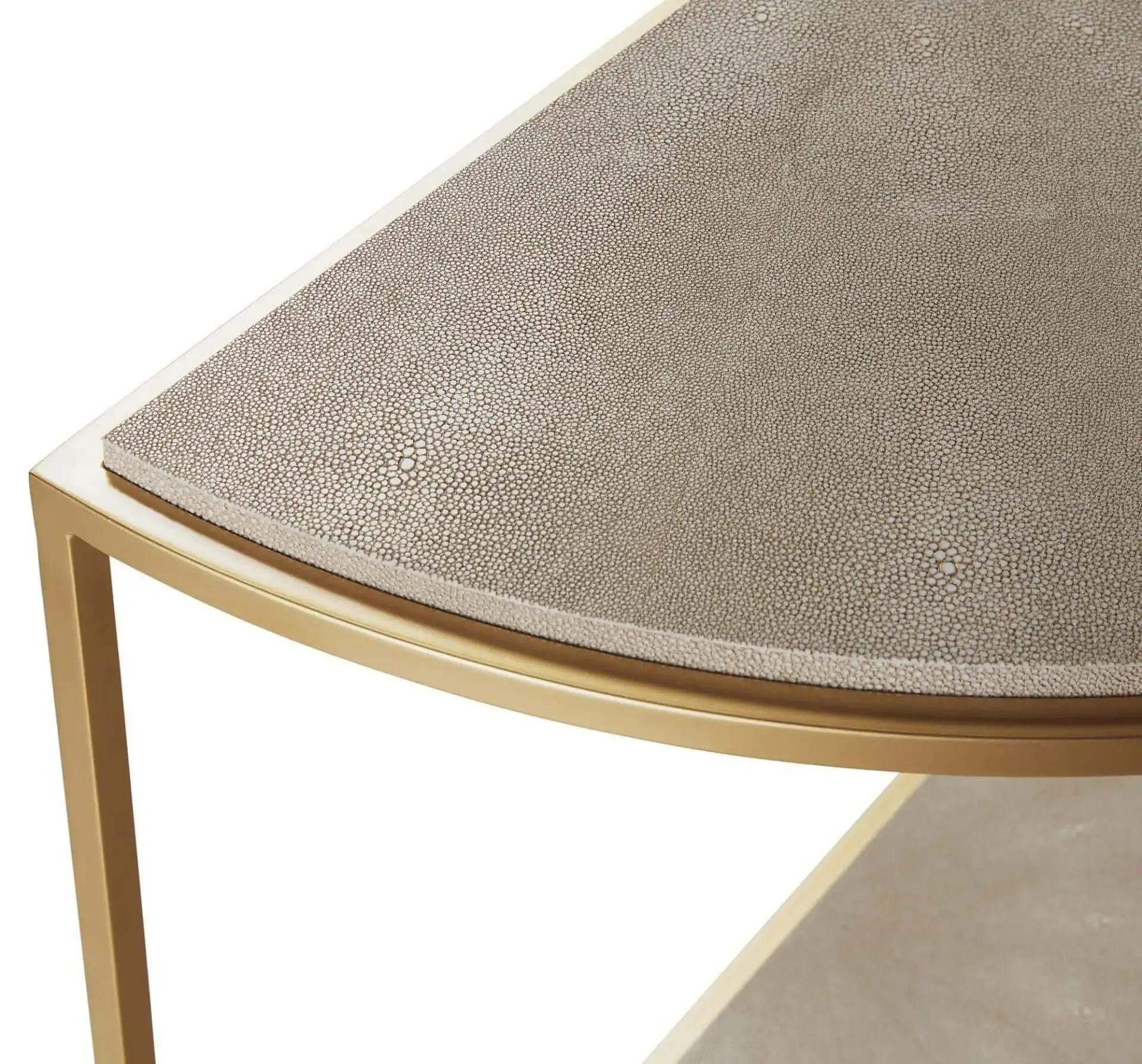 Бежевая полукруглая консоль Мэгги Louvre Home LHFCT395TS/DPO taupe