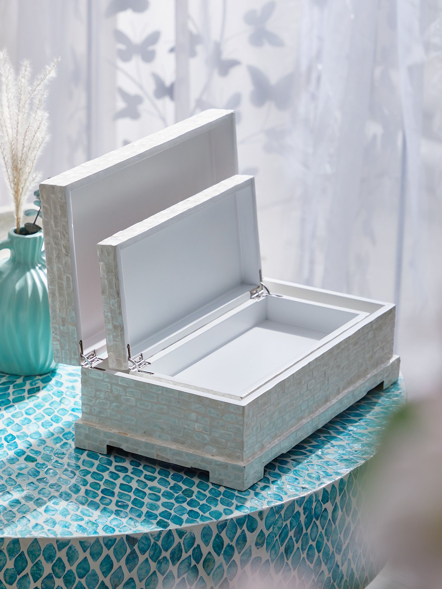 Шкатулки с отделкой раковинами устриц, набор Glasar 67-003-W