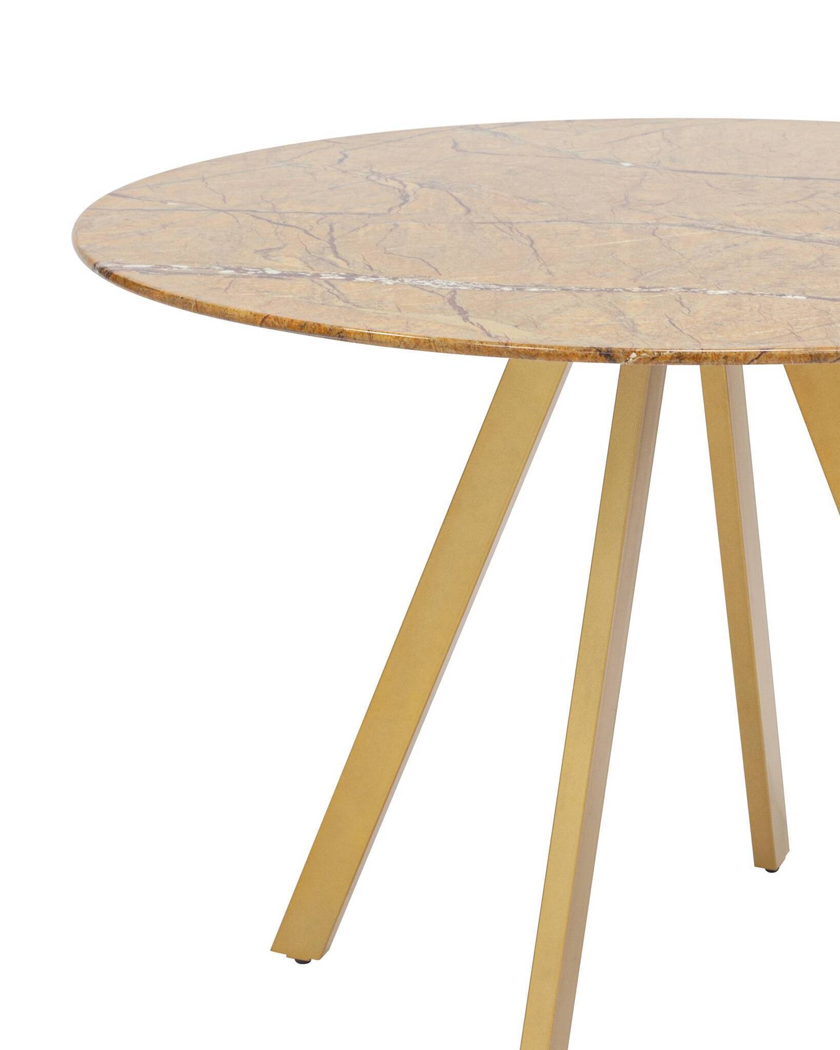 Стол обеденный Хьюстон D100 охра стеклянный Stool Group
