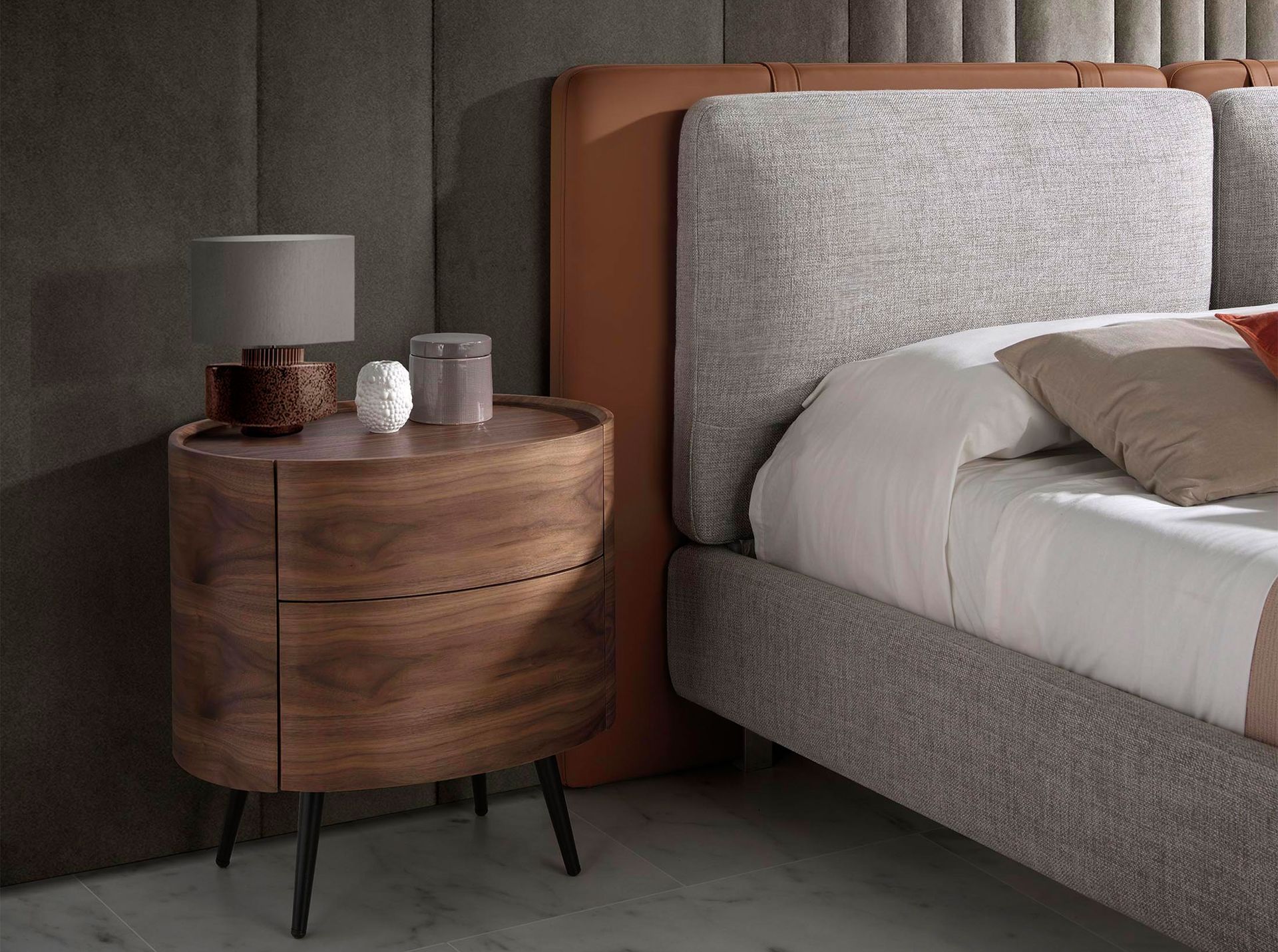 Овальная прикроватная тумбочка AC2001NS /7074 Angel Cerda