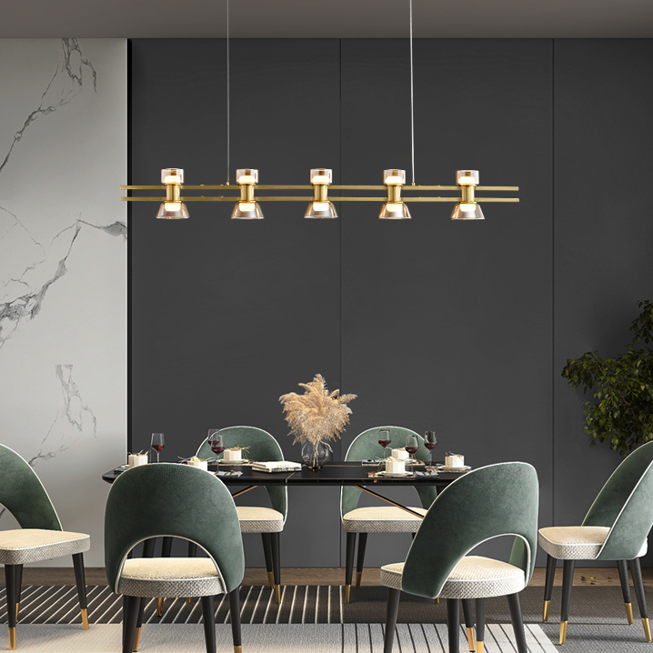 Подвесной светильник BLASIUS LONG L140 Brass by ImperiumLoft
