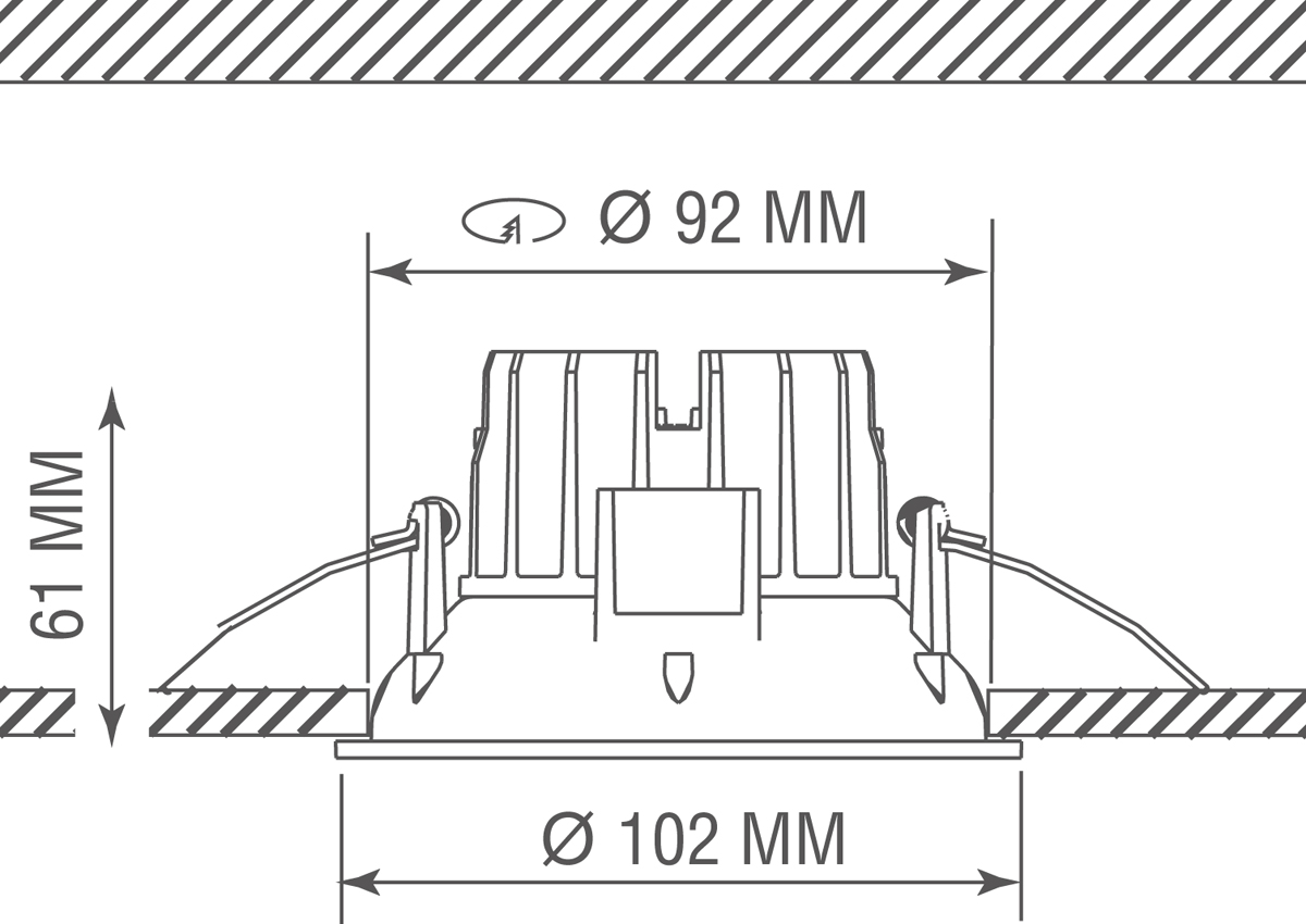 Встраиваемый светодиодный светильник Donolux DL18616/01WW-R White