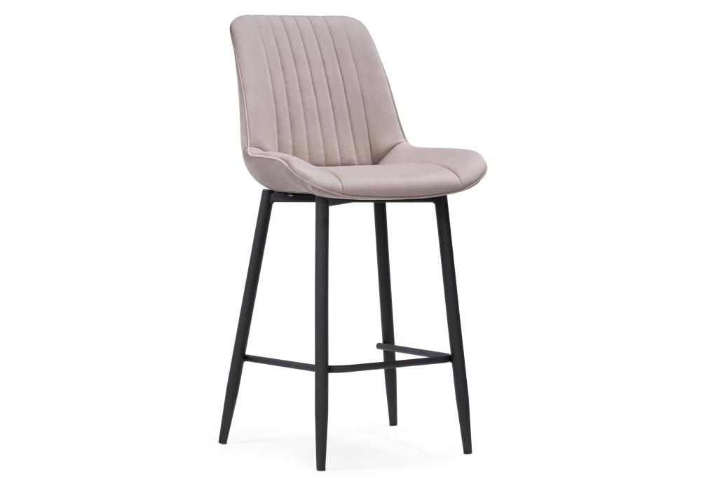 Барный стул Woodville Седа велюр латте / черный 511178