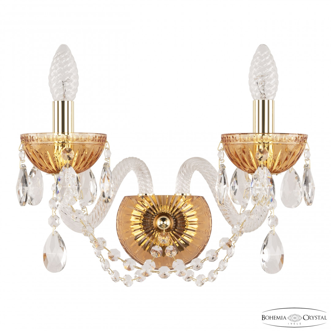 Бра 5402B/2/165 G Amber/M-1G Bohemia Ivele Crystal