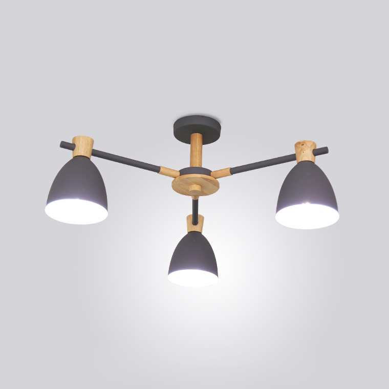 Потолочная люстра FOLKE 3 Gray by ImperiumLoft