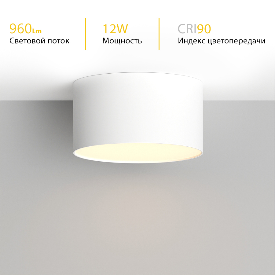 Накладной светодиодный светильник Ledron LXS0812-12W White 3000K