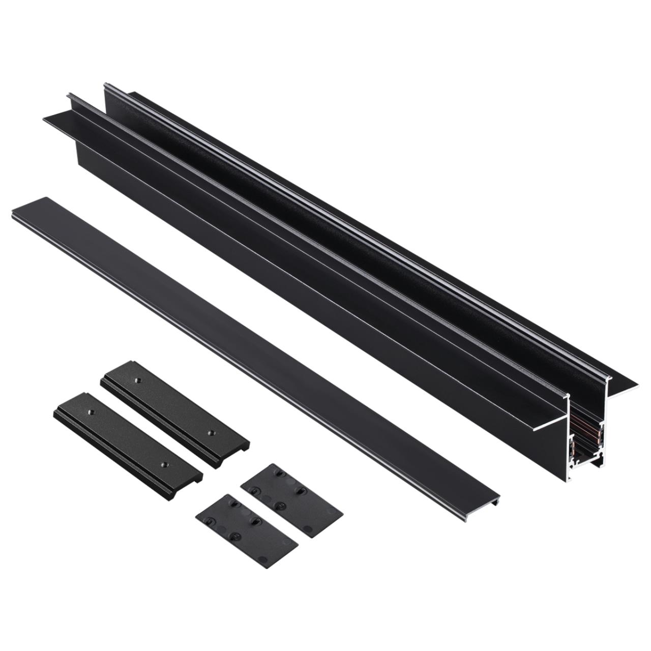 Шинопровод для встраиваемого монтажа в ГКЛ 2м (заглушки 2шт, прямые соединители 2шт, крышка из пласт Novotech 135230