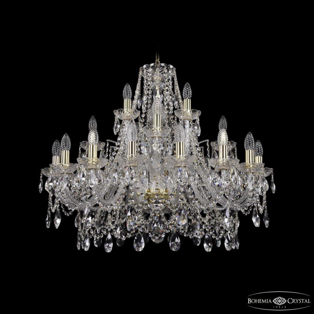 Люстра хрустальная 1411/16+8+4/300 G Bohemia Ivele Crystal