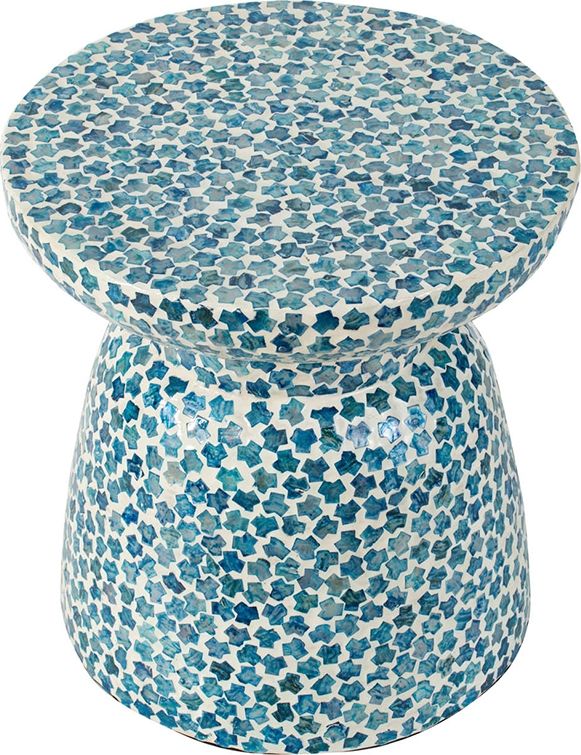 Столик акцентный с отделкой раковинами устриц Glasar 44832