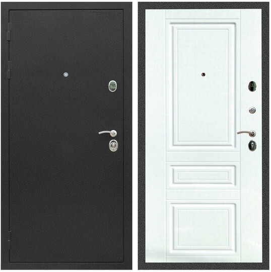 Дверь входная Graf Люкс ТП-70 Черный крокодил / МДФ 16 мм ФЛ-243 Софт милк