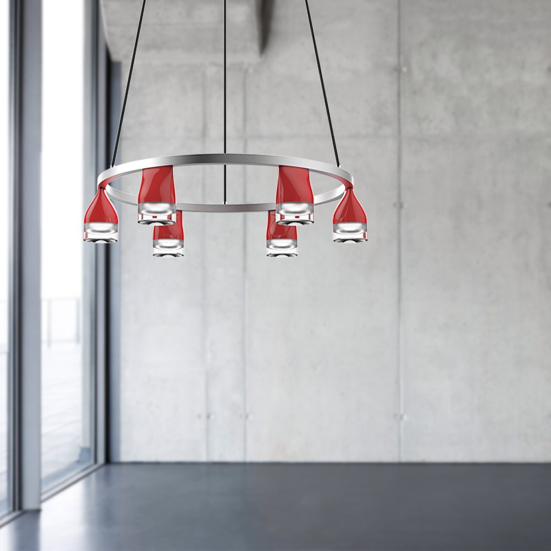 Подвесная люстра ALERT Красный by ImperiumLoft