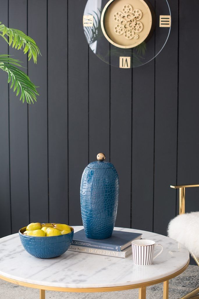 Ваза с крышкой Glasar LB78233-BLUE