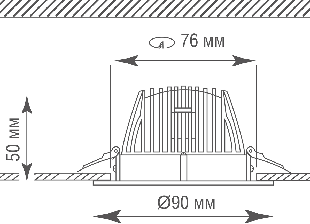 Встраиваемый светодиодный светильник Donolux DL18838R7W1W 65