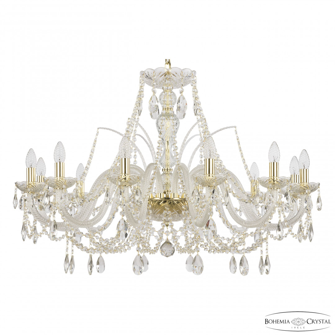 Люстра хрустальная 105/12/360 G Bohemia Ivele Crystal