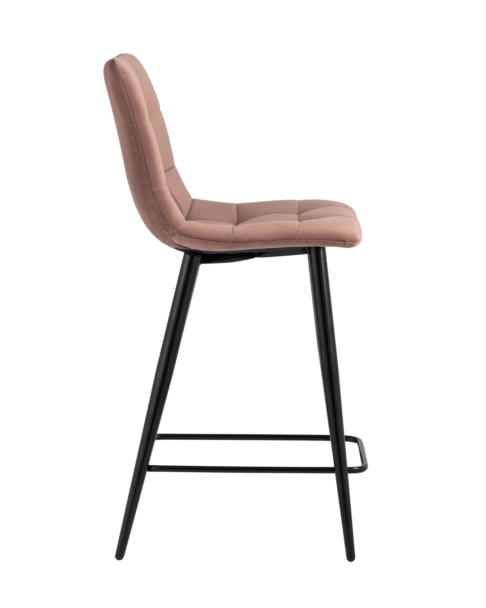 Стул полубарный Джанго велюр пыльно-розовый высота сиденья 60 см Stool Group