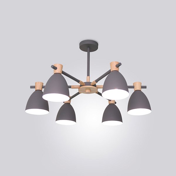 Потолочная люстра FOLKE 6 Gray by ImperiumLoft
