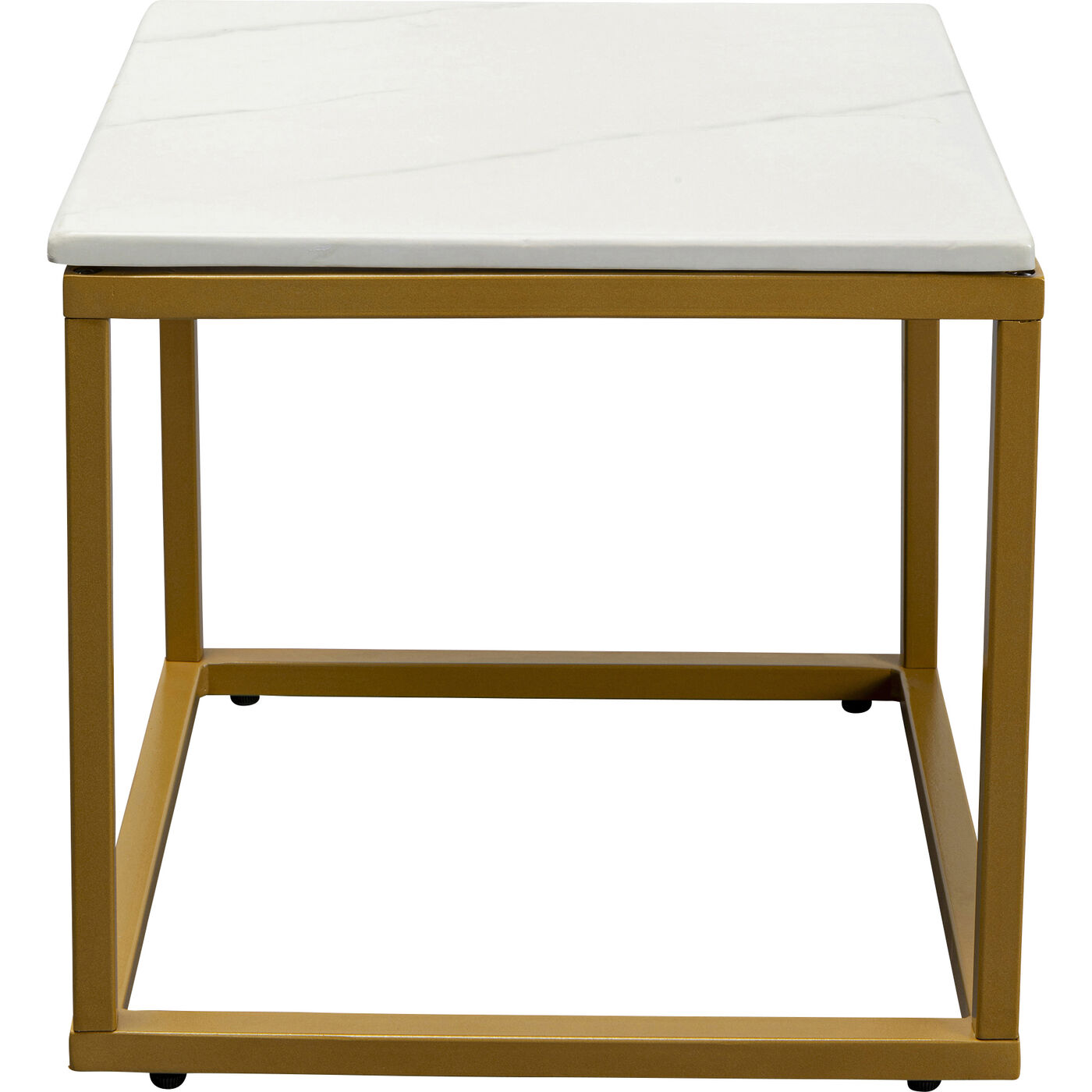 Стол приставной Key West Marble Gold 40x40 см KARE 85872