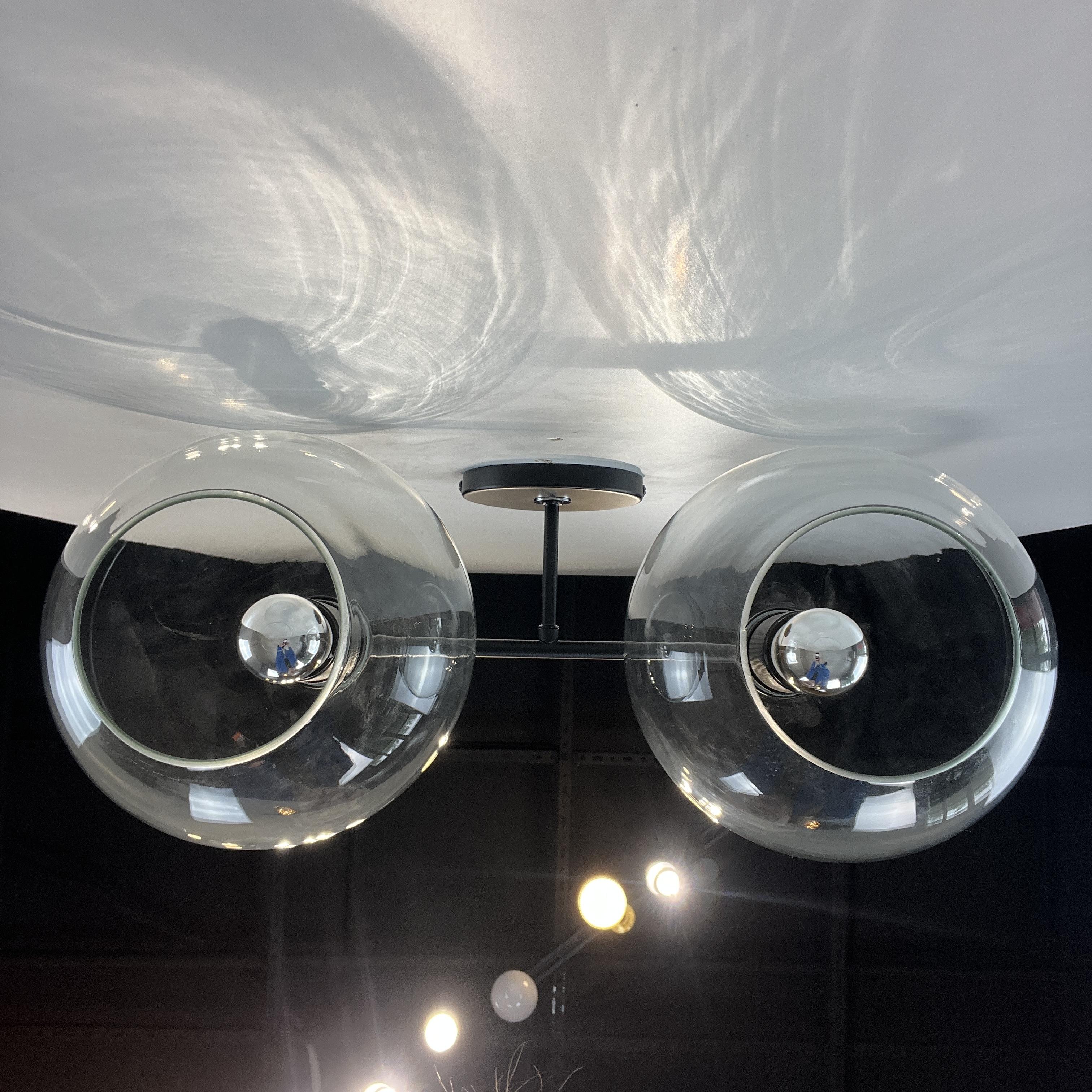 Бра Rh Utilitaire Globe Shade Double Sconce Black By Imperiumloft