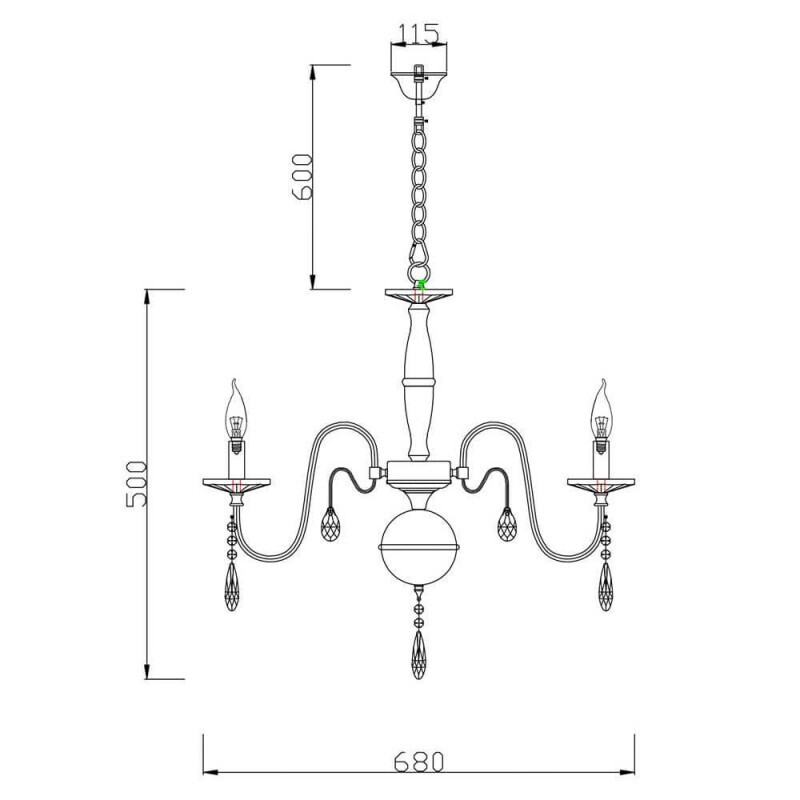 Подвесная люстра Vele Luce VL1794L06