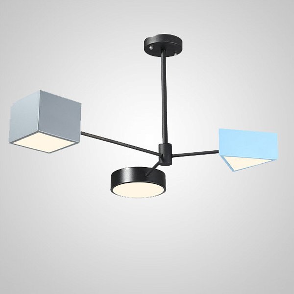Светодиодная люстра DENIZA L3 Gray Blue Black by ImperiumLoft