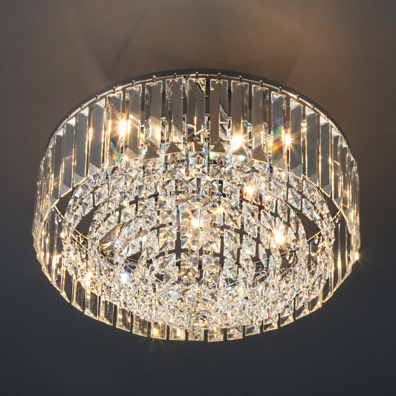 Каскадная люстра Eurosvet 10121/5 хром/прозрачный хрусталь Strotskis Smart (10105/5)