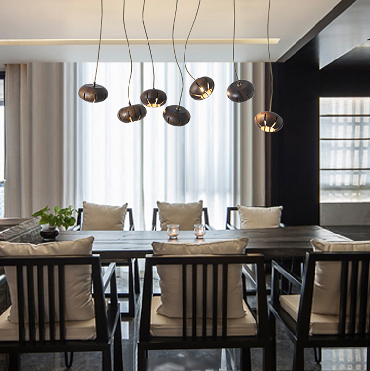 Дизайнерская люстра CAPSULES L70 Dark wood by ImperiumLoft