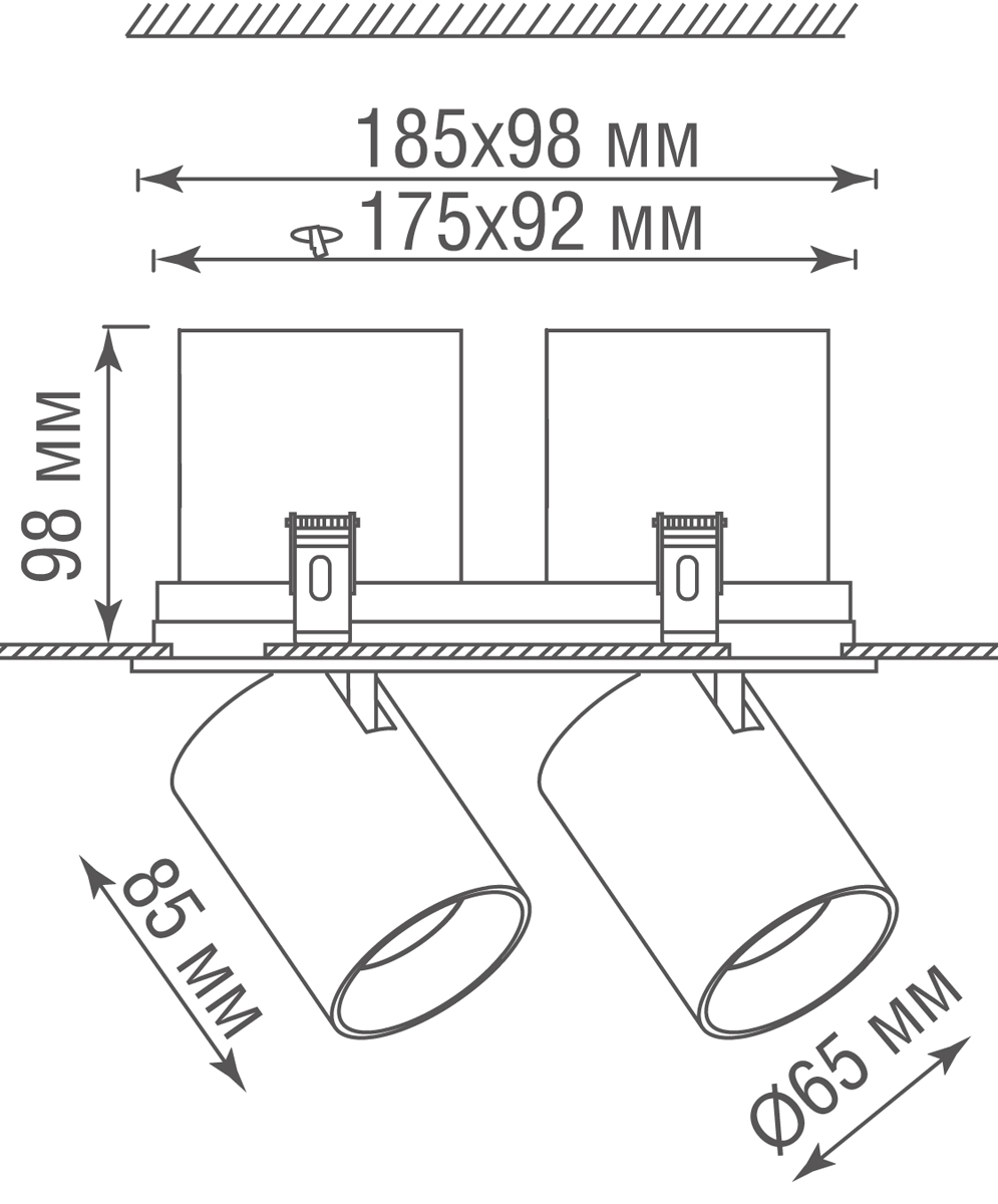 Встраиваемый светодиодный светильник Donolux DL20151SQ15W2W