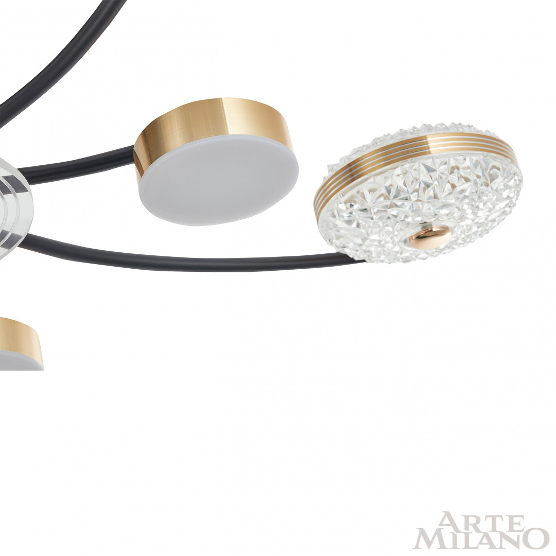 Люстра светодиодная 279169/4+4 BK/GD Arte Milano
