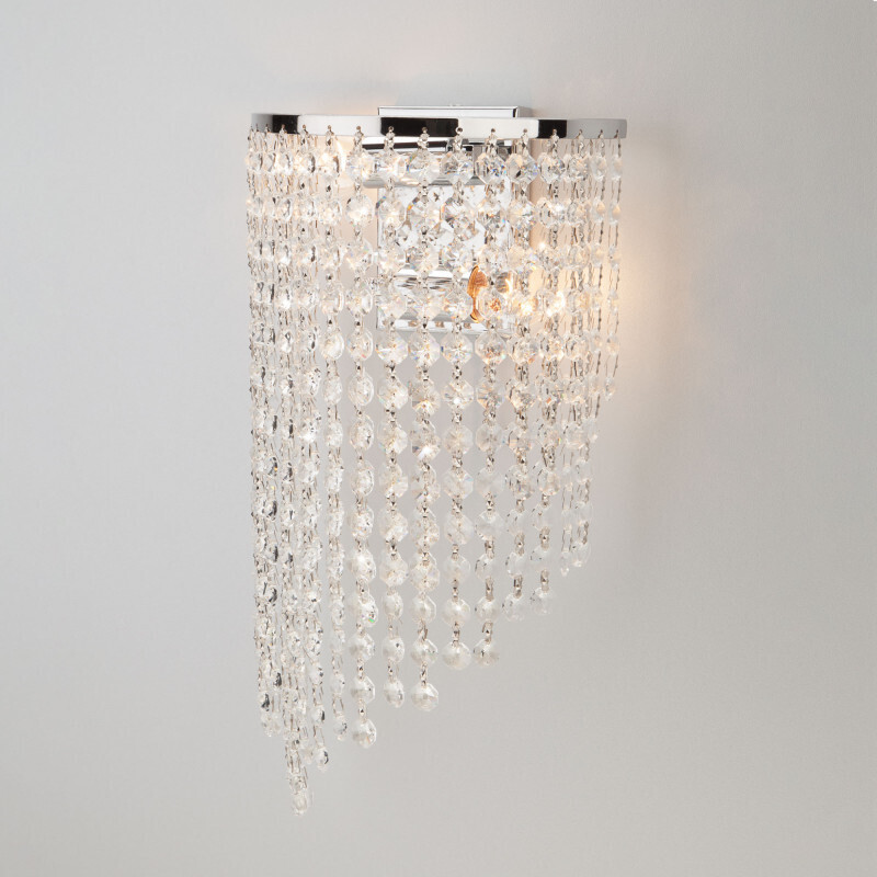 Бра Eurosvet 3102/2 хром/прозрачный хрусталь Strotskis