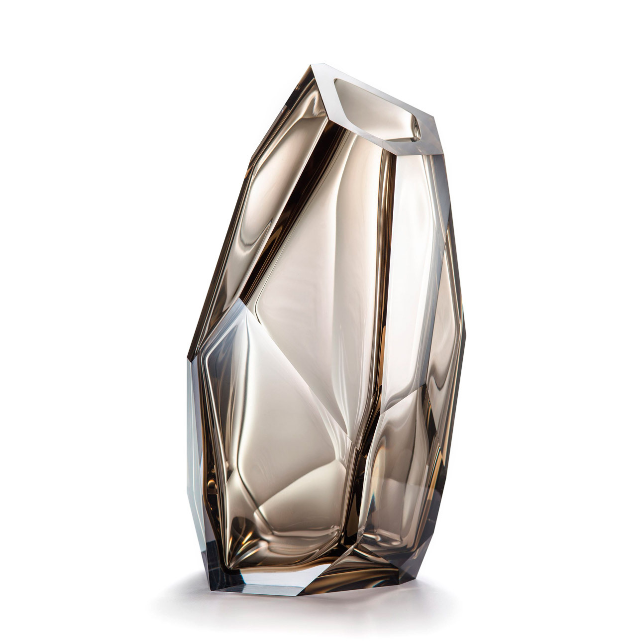 Ваза LASVIT Crystal rock Large smoke