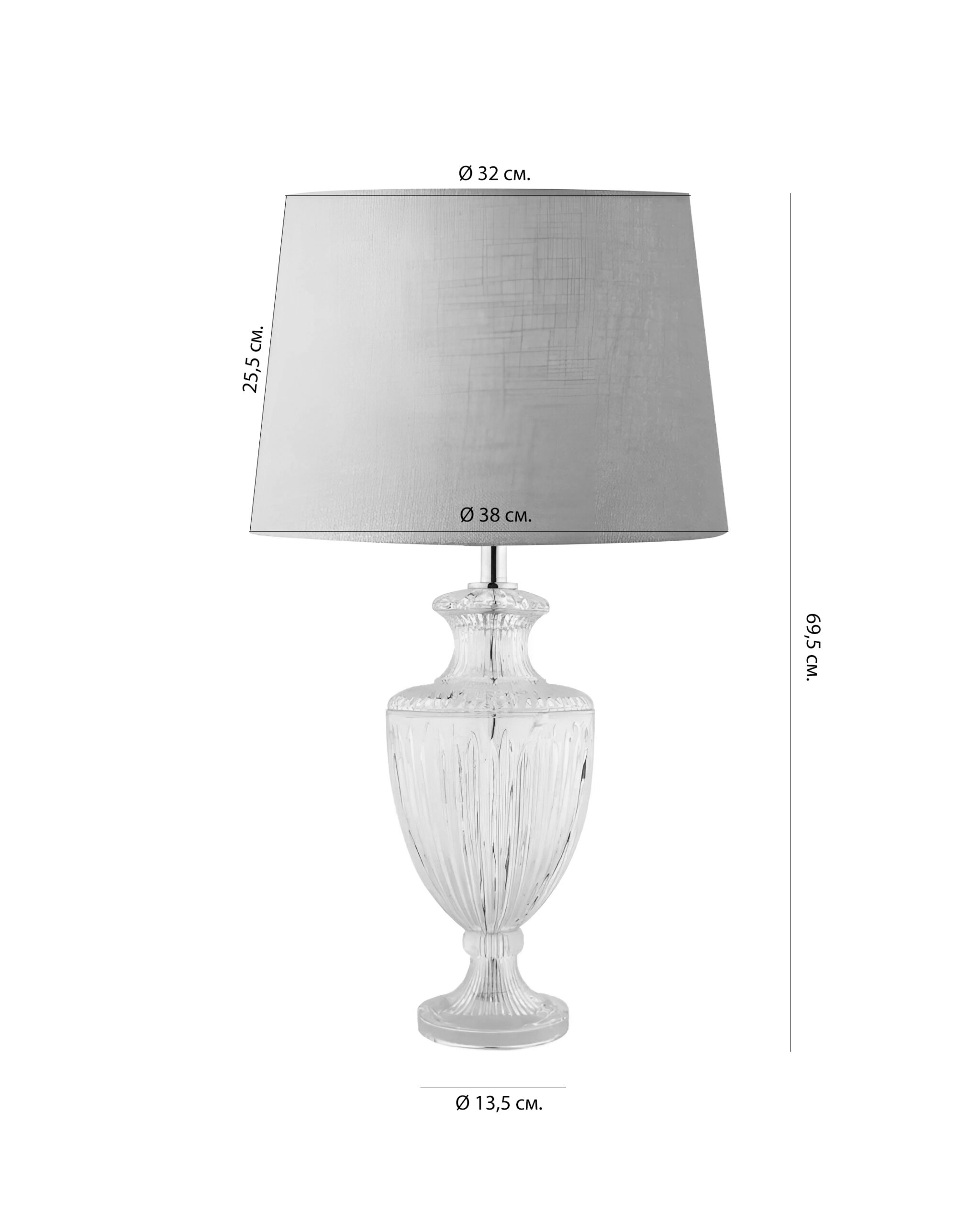 Хрустальная настольная лампа Абель Louvre Home LHLTL7738CL