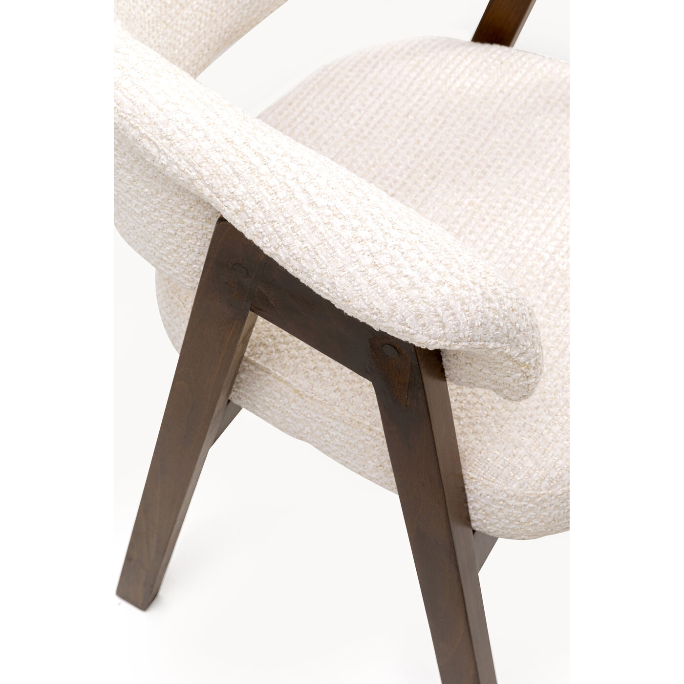 Стул с подлокотниками Jonte Boucle Ecru KARE 71377