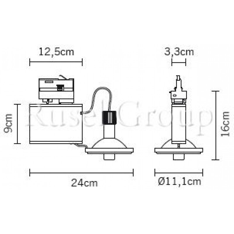 Светильник на шину Fabbian Orbis D70 J09 01