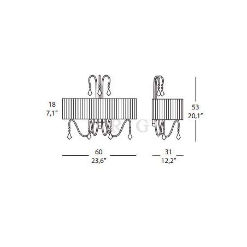 Настенный светильник Evi Style (Morosini) Louvre PA 60