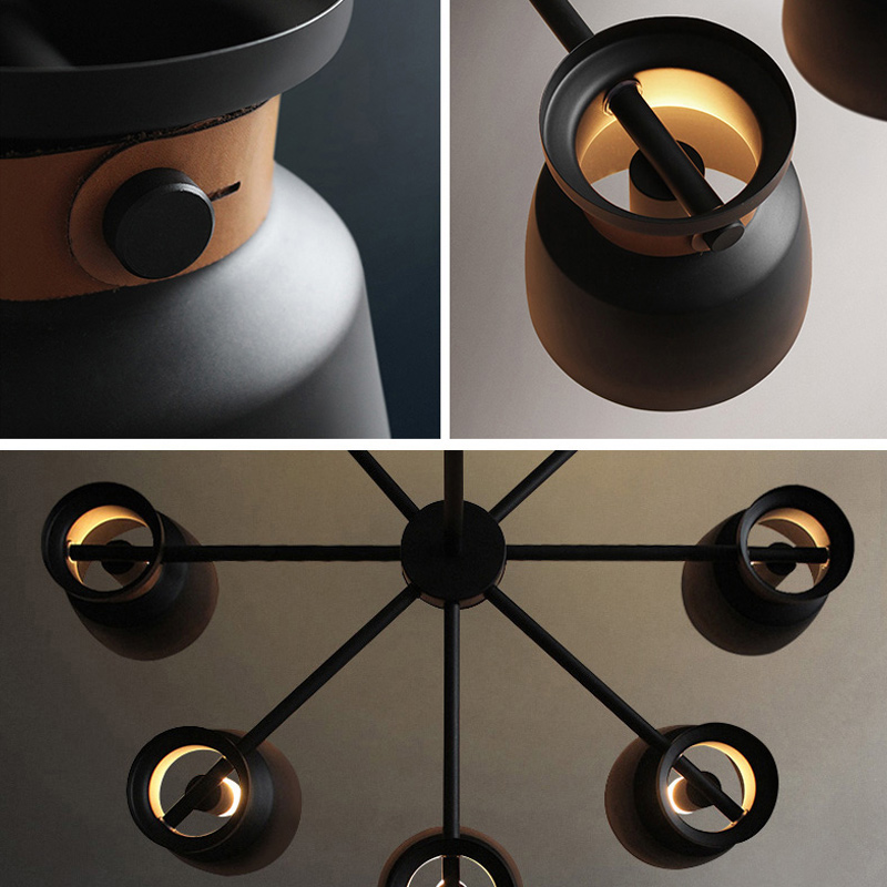 Люстра на штанге LOOP L6 Black by ImperiumLoft