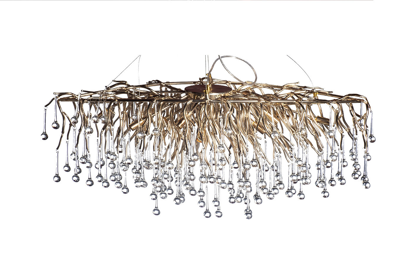 Люстра подвесная "Капли" (шампань) Garda Decor 86-8015/1200G