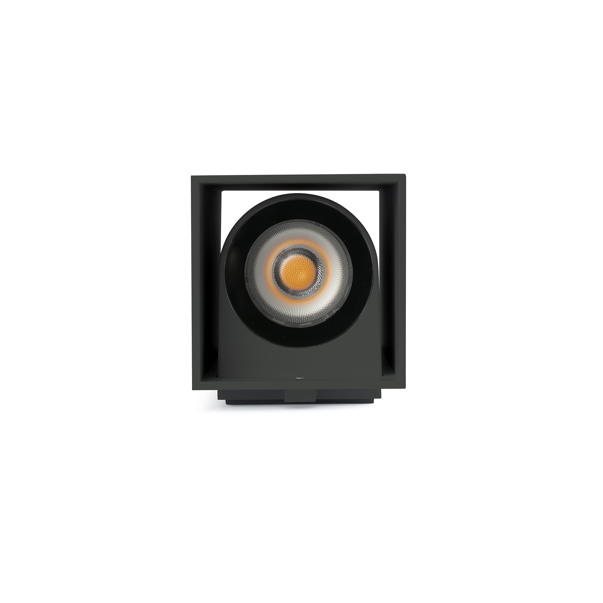 Уличный настенный светильник KOV квадратный черный LED 2x6W 3000K 23°/34° Faro