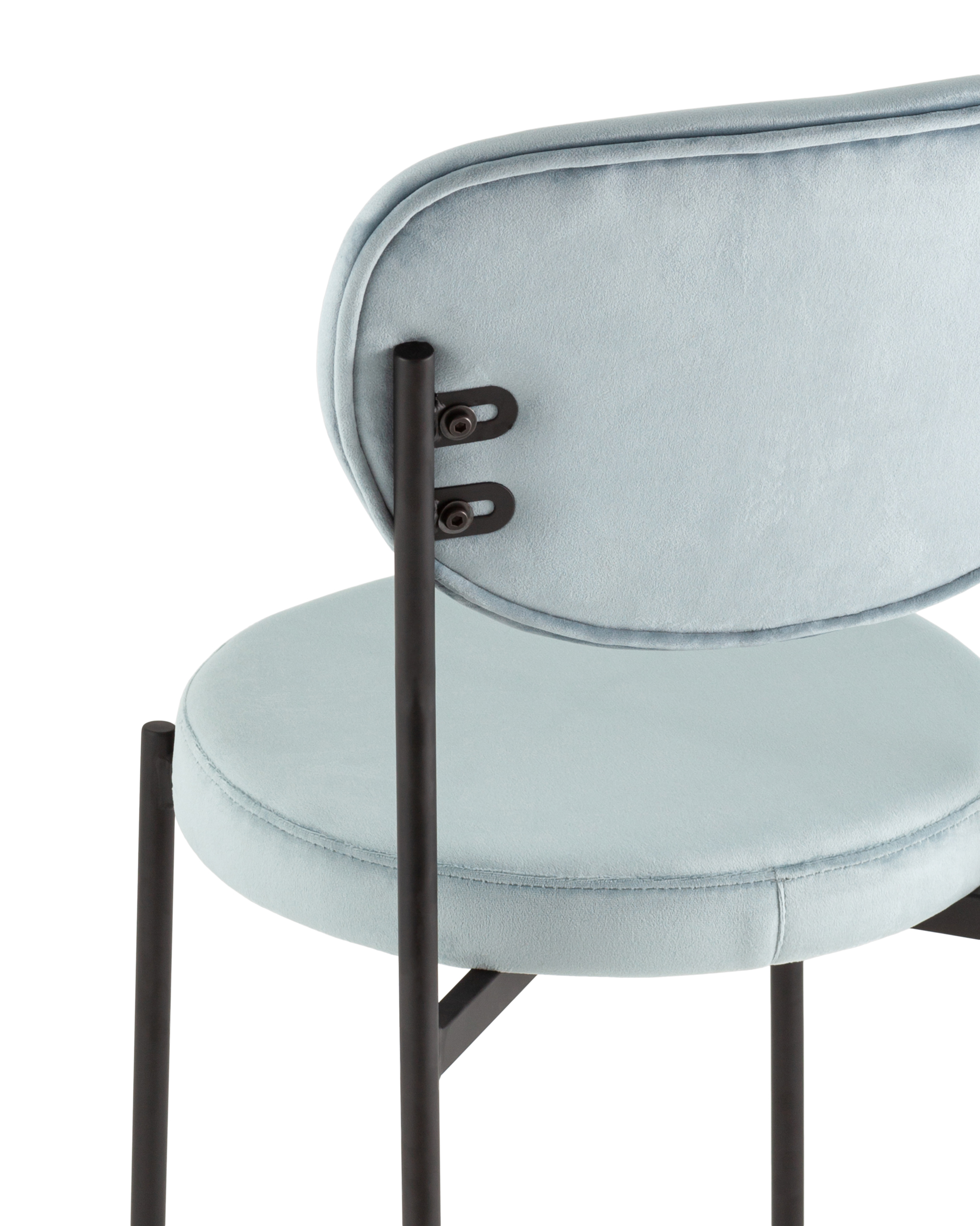 Стул обеденный Барбара велюр серо-голубой NC Stool Group