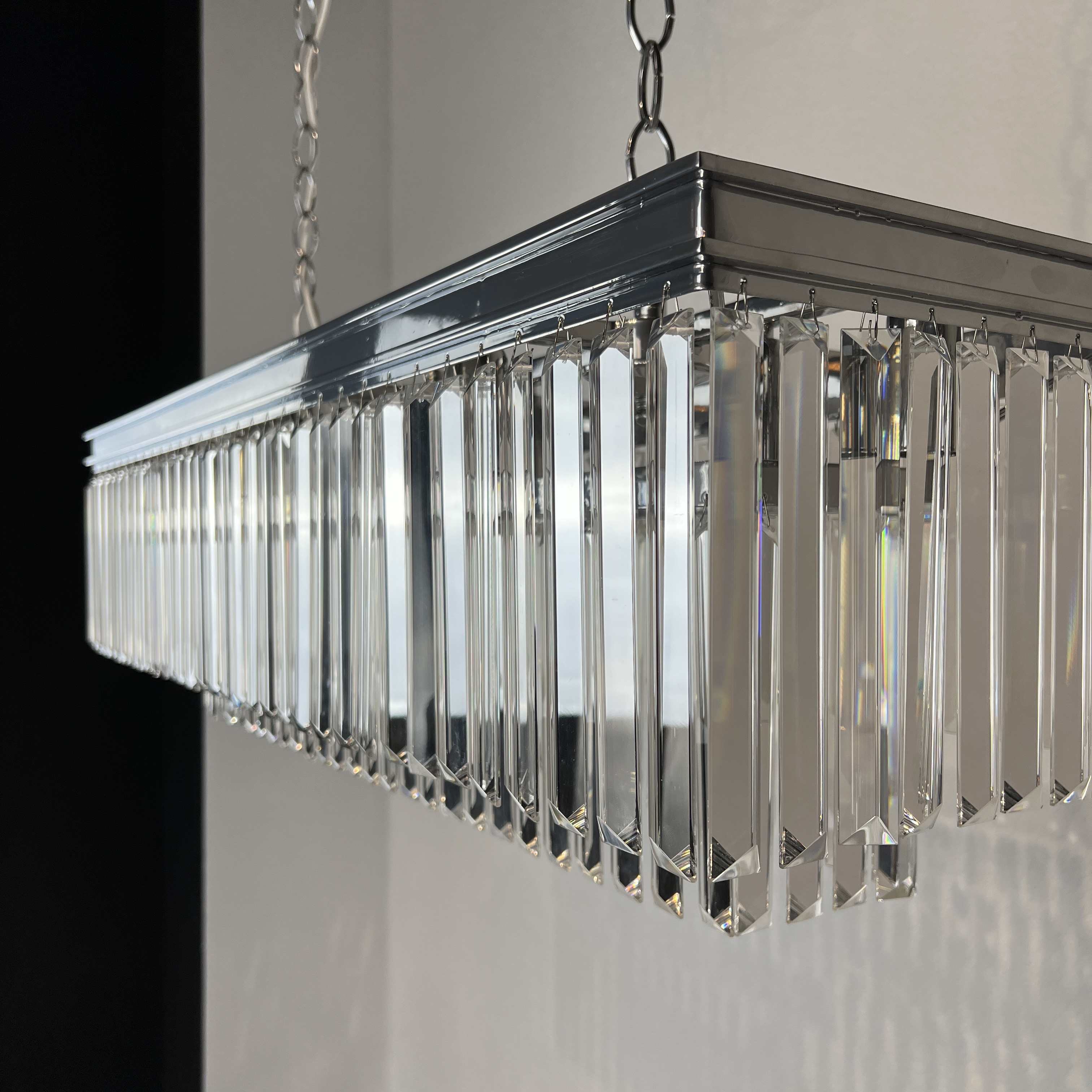 Люстра RH 1920S ODEON CLEAR GLASS FRINGE chrome 100 by ImperiumLoft