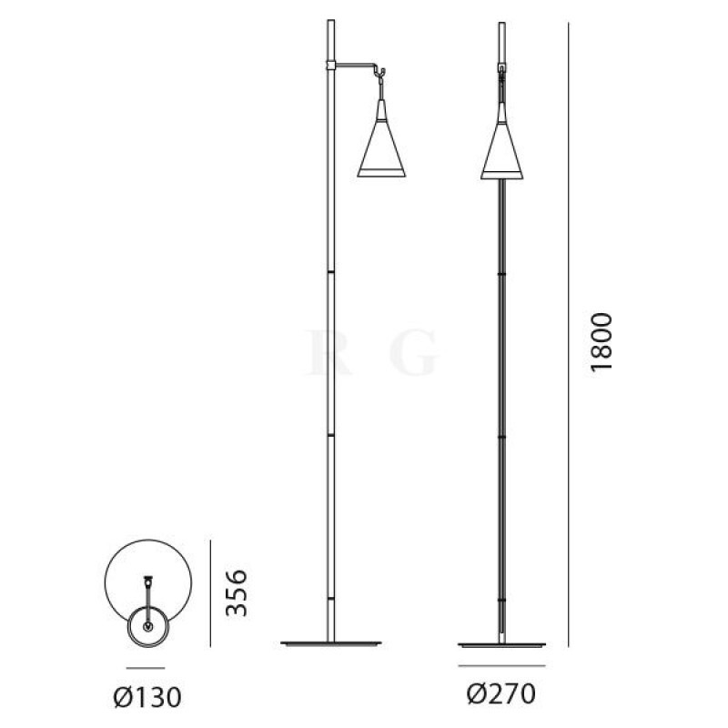 Напольный светильник Artemide Vigo LED F Black