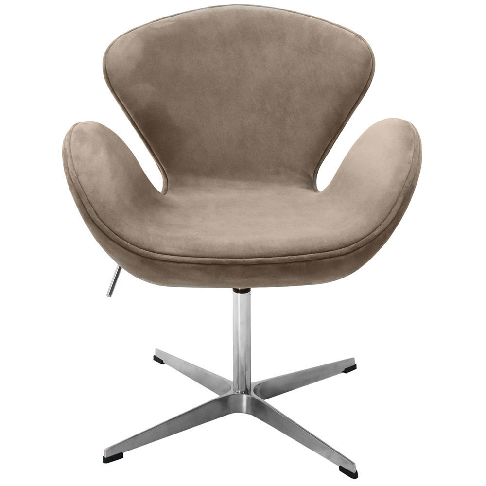 Кресло SWAN CHAIR латте, искусственная замша Bradex Home FR 0656
