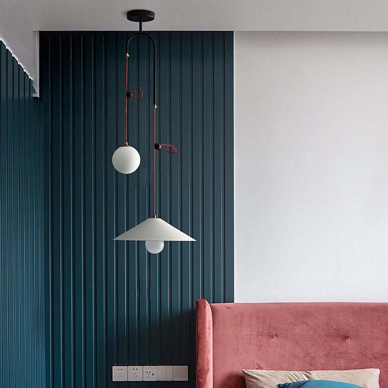 Подвесной светильник OFFSET Черный с черным проводом by ImperiumLoft