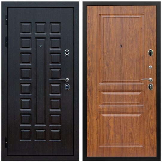 Дверь входная Graf Люксор 3К Шагрень черная / МДФ 16 мм ФЛ-243 Мореная береза