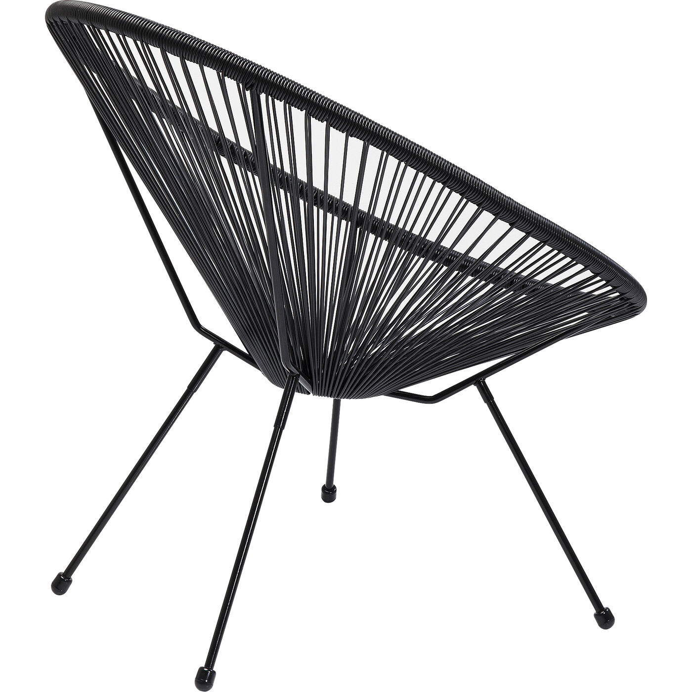 Комлект кресло + столик Acapulco Black (2 предмета) KARE 47404