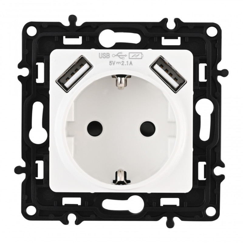 Розетка Arte Milano 217.47-1.white