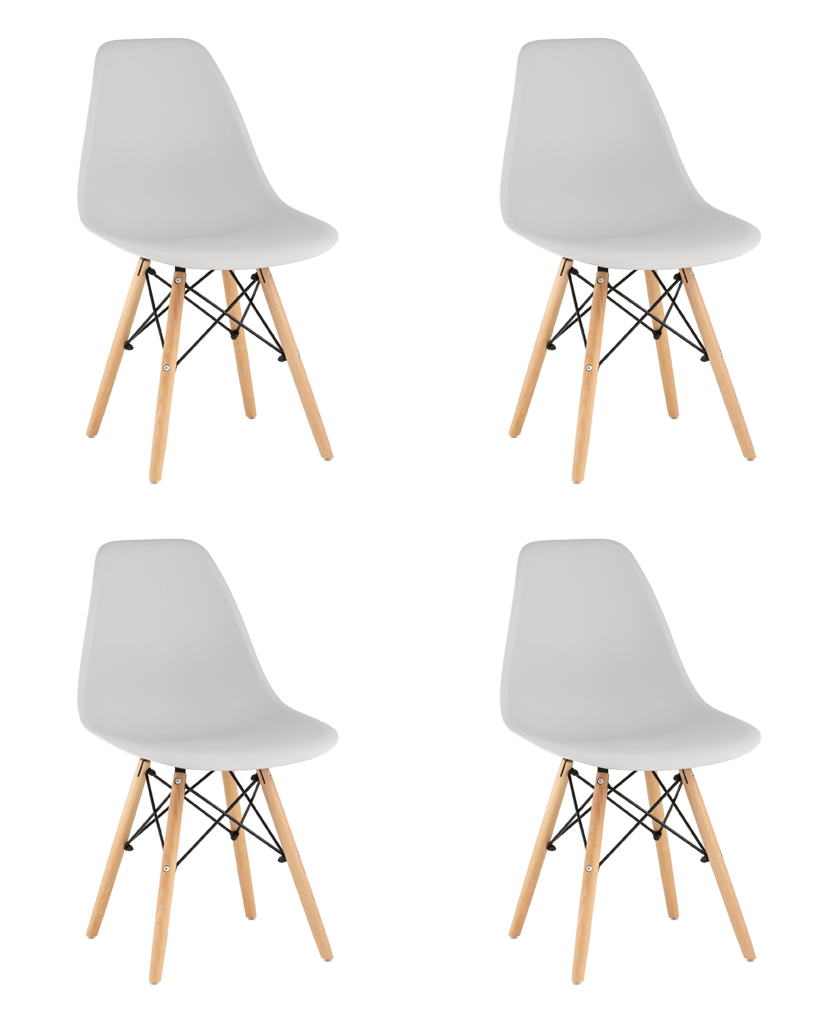 Стул Style DSW светло-серый x4 Stool Group