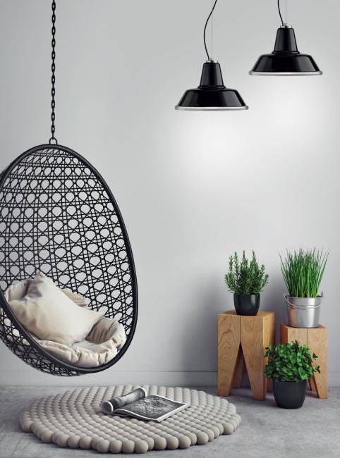 Подвесной светильник Selene Illuminazione Lampara cromo/black/white 2756-002018011