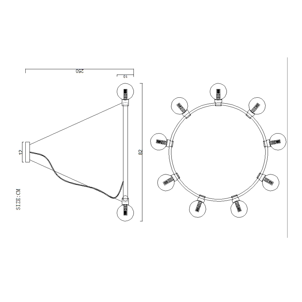 Подвесная Люстра Flamb D82 By Imperiumloft
