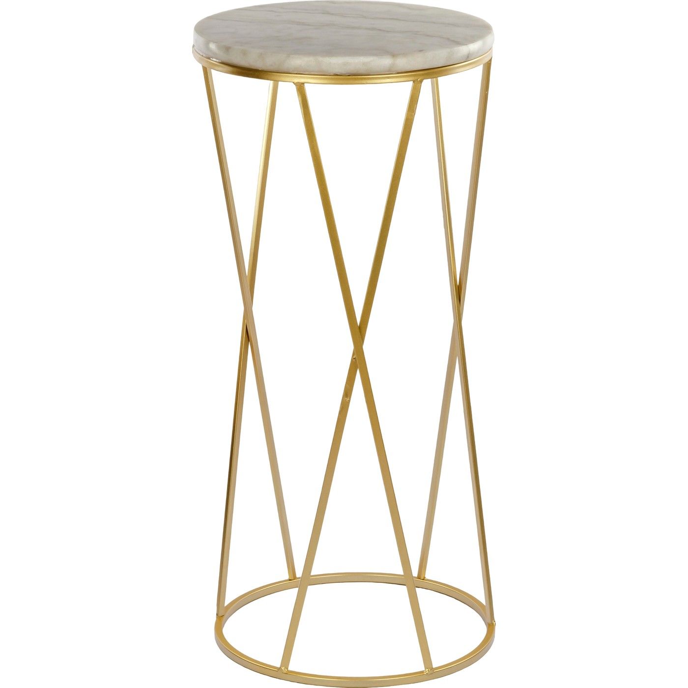 Столик приставной с белым мрамором Glasar 54-014